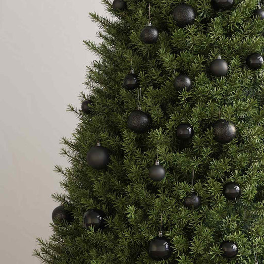 HKH Conjunto de 100 Bolas de Natal - Preto