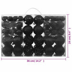 HKH Conjunto de 100 Bolas de Natal - Preto