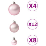 HKH Conjunto de 100 Bolas de Natal - Rosa