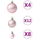 HKH Conjunto de 100 Bolas de Natal - Rosa