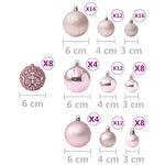 HKH Conjunto de 100 Bolas de Natal - Rosa