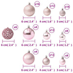 HKH Conjunto de 100 Bolas de Natal - Rosa