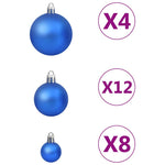 HKH Conjunto de 100 Bolas de Natal - Azul