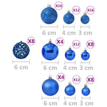 HKH Conjunto de 100 Bolas de Natal - Azul