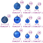 HKH Conjunto de 100 Bolas de Natal - Azul
