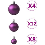 HKH Conjunto de 100 Bolas de Natal Roxo