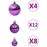 HKH Conjunto de 100 Bolas de Natal Roxo