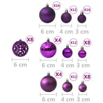 HKH Conjunto de 100 Bolas de Natal Roxo