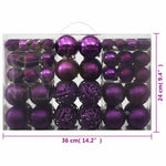 HKH Conjunto de 100 Bolas de Natal Roxo