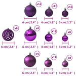 HKH Conjunto de 100 Bolas de Natal Roxo
