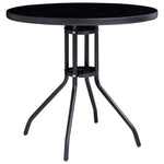 HKH 5 Pcs Conjunto de Jantar para Jardim Alumínio e Textilene - Preto