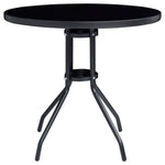 HKH 5 Pcs Conjunto de Jantar para Jardim Alumínio e Textilene - Preto