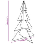 HKH Árvore de Natal em Cone com 160 Leds Interior e Exterior