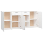 HKH Aparador em Contraplacado com 4 Portas e 2 Gavetas 80 X 36 X 75 Cm - Branco