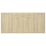 Aparador de Contrachapado HKH con 4 Puertas y 2 Cajones 80 X 36 X 75 Cm - Roble Sonoma