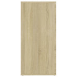 Aparador de Contrachapado HKH con 4 Puertas y 2 Cajones 80 X 36 X 75 Cm - Roble Sonoma