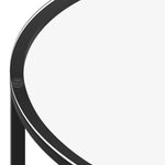HKH Mesa de Centro 70 Cm Vidro Temperado e Transparente - Preto