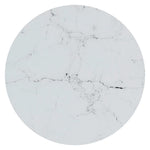 HKH Mesa de Apoio 45 Cm Dourada e Vidro Temperado Mármore - Branco