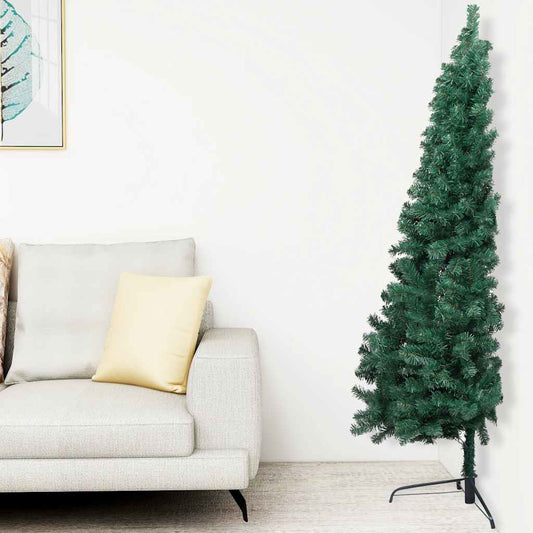 HKH Meia Árvore Natal Artificial Pré-Iluminada com Bolas - Verde