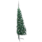 HKH Meia Árvore Natal Artificial Pré-Iluminada com Bolas - Verde