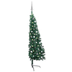 HKH Meia Árvore Natal Artificial Pré-Iluminada com Bolas - Verde