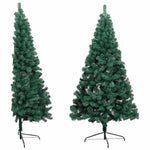 HKH Meia Árvore Natal Artificial Pré-Iluminada com Bolas - Verde