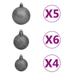 HKH Meia Árvore Natal Artificial Pré-Iluminada com Bolas - Verde