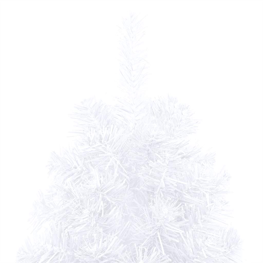 HKH Meia Árvore Natal Artificial Pré-Iluminada com Bolas - Branco