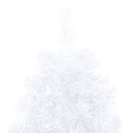 HKH Meia Árvore Natal Artificial Pré-Iluminada com Bolas - Branco