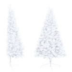 HKH Meia Árvore Natal Artificial Pré-Iluminada com Bolas - Branco