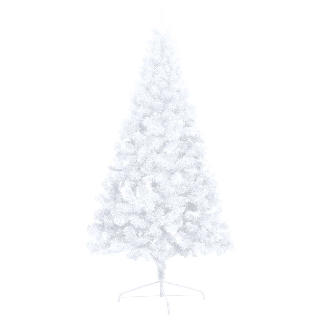 HKH Meia Árvore Natal Artificial Pré-Iluminada com Bolas - Branco