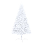 HKH Meia Árvore Natal Artificial Pré-Iluminada com Bolas - Branco
