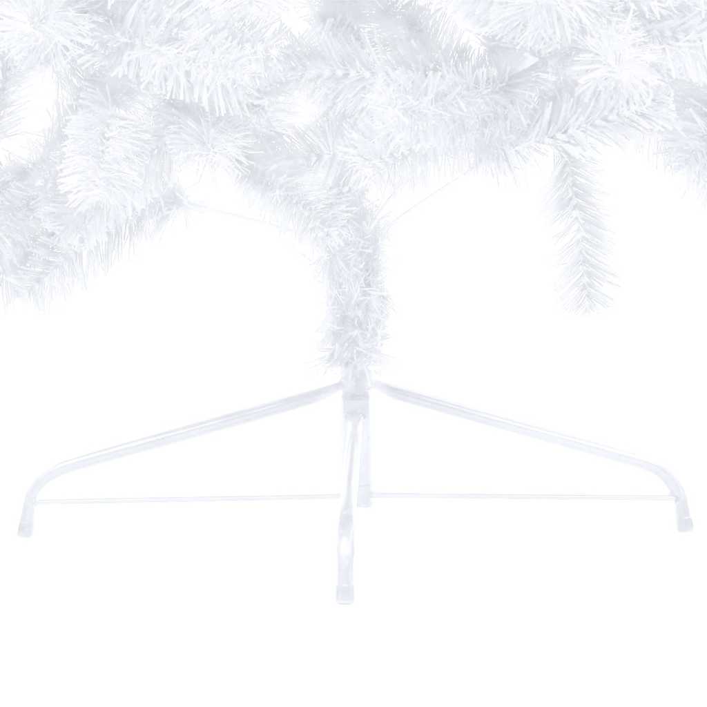 HKH Meia Árvore Natal Artificial Pré-Iluminada com Bolas - Branco