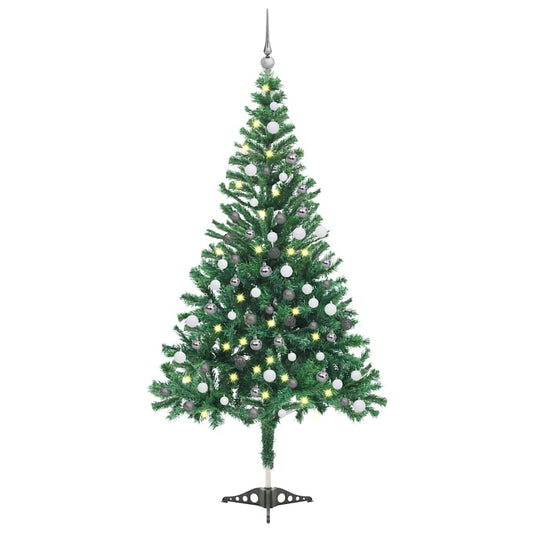 HKH Árvore de Natal Artificial de 230 Ramos Pré-Iluminada com Bolas