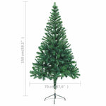 HKH Árvore de Natal Artificial de 380 Ramos Pré-Iluminada + Bolas
