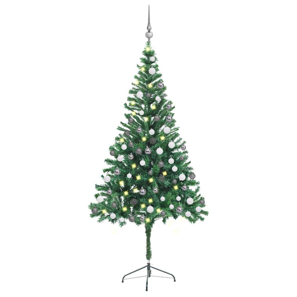 HKH Árbol de Navidad Artificial de 564 Ramas Preiluminado + Bolas