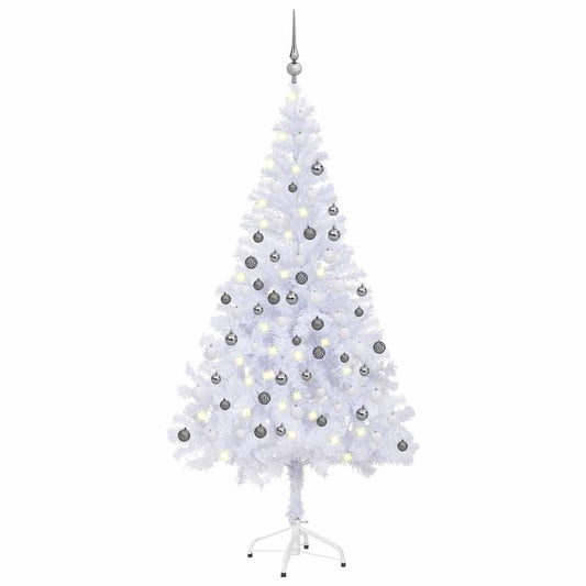 HKH Árvore de Natal Artificial de 620 Ramos Pré-Iluminada + Bolas