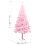 HKH Árvore Natal Artificial Pré-Iluminada com Bolas Rosa em PVC