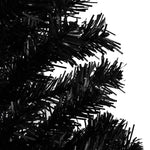 HKH Árvore Natal Artificial Pré-Iluminada com Bolas Preto em PVC