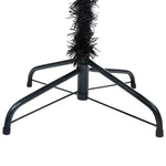HKH Árvore Natal Artificial Pré-Iluminada com Bolas Preto em PVC