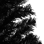 HKH Árvore Natal Artificial Pré-Iluminada com Bolas Preto em PVC