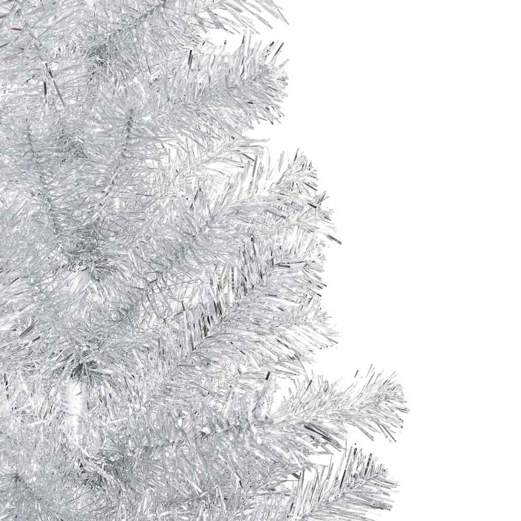 HKH Árvore Natal Artificial Pré-Iluminada com Bola Prateado em PéT