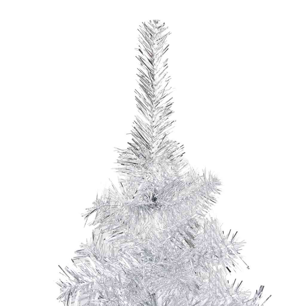 HKH Árvore Natal Artificial Pré-Iluminada com Bola Prateado em PéT