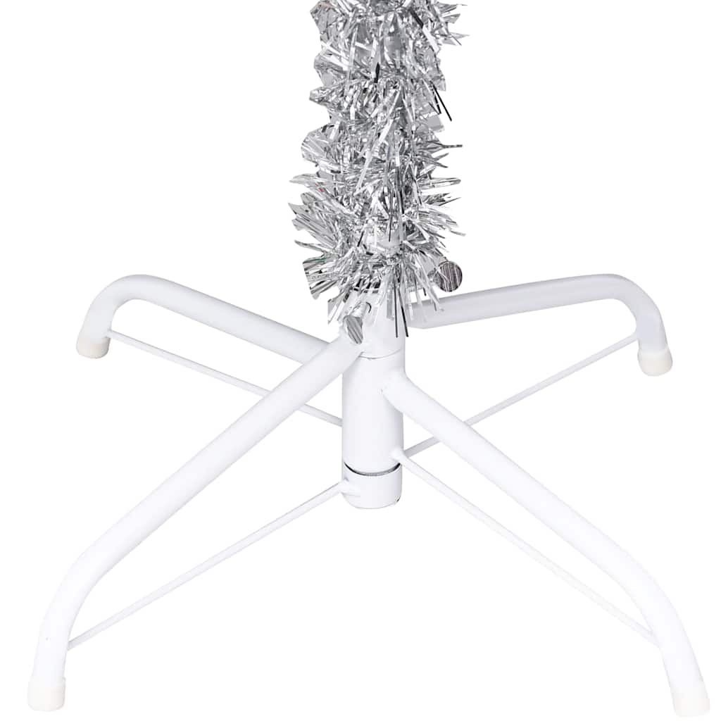 HKH Árvore Natal Artificial Pré-Iluminada com Bola Prateado em PéT
