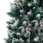 HKH Árvore Natal Artificial Pré-Iluminada com Bolas e Pinhas