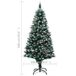 HKH Árvore Natal Artificial Pré-Iluminada com Bolas e Pinhas