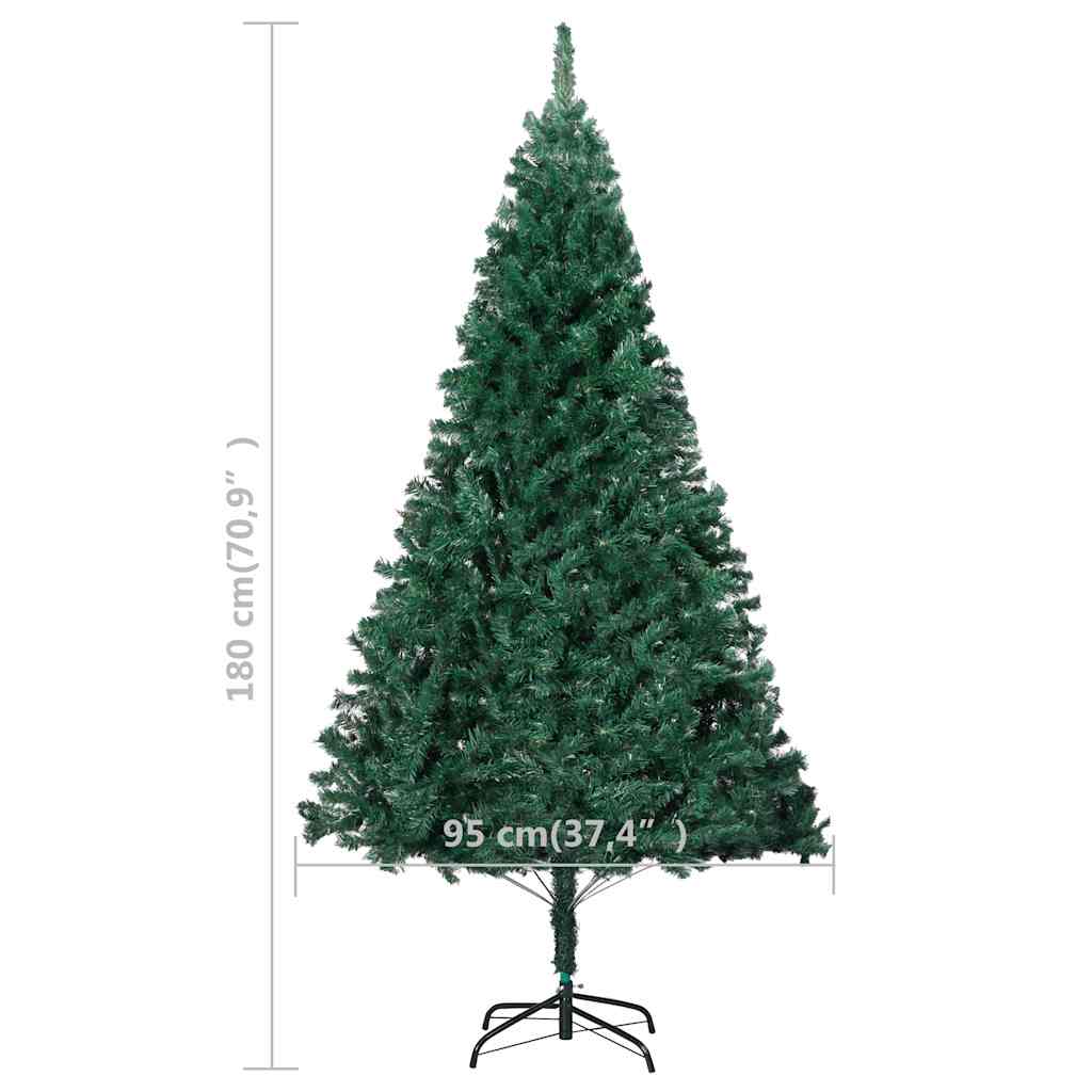 HKH Árvore Natal Artificial Pré-Iluminada com Bolas Verde em PVC