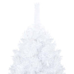 HKH Árvore Natal Artificial Pré-Iluminada com Bolas Branco em PVC