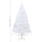 HKH Árvore Natal Artificial Pré-Iluminada com Bolas Branco em PVC