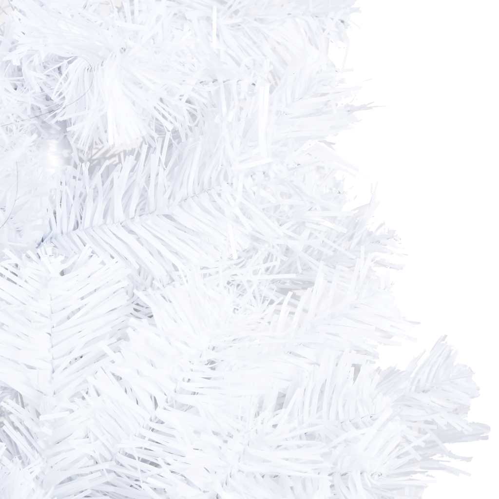 HKH Árvore Natal Artificial Pré-Iluminada com Bolas Branco em PVC